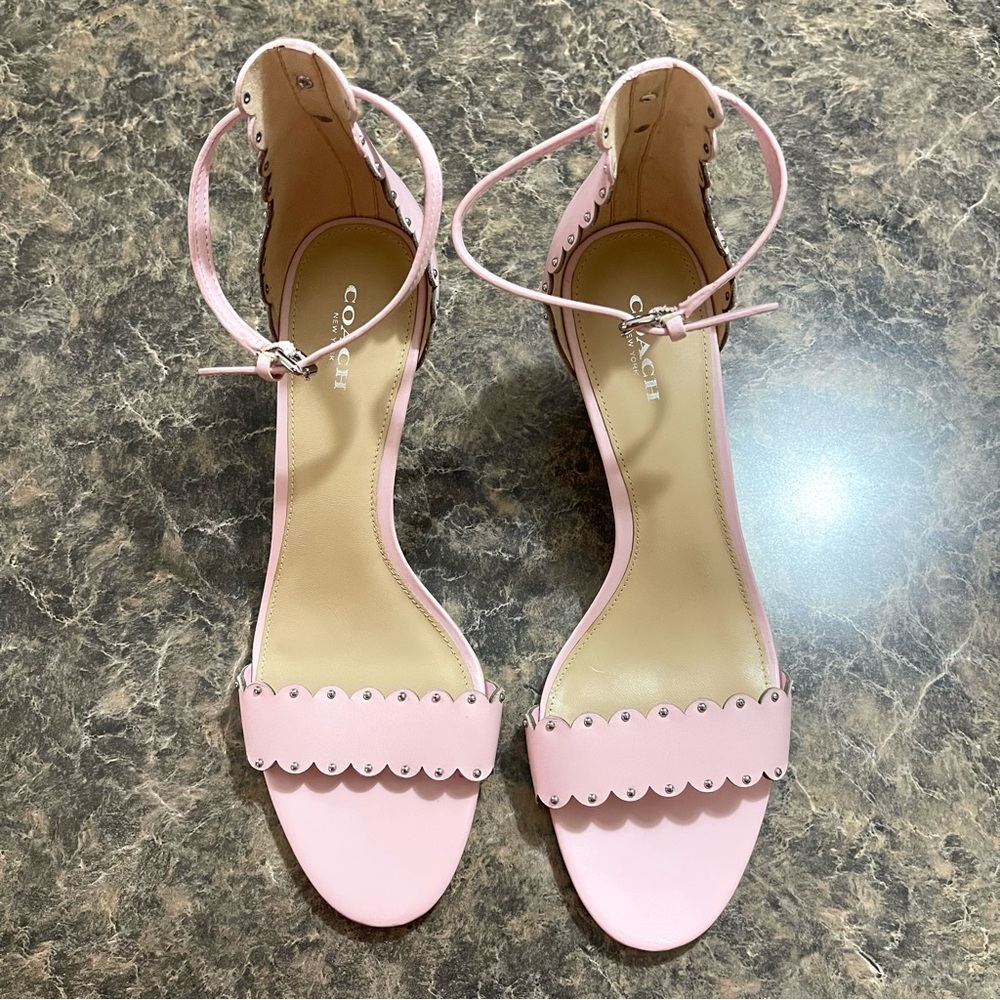 Coach Monica Ankle Straps Heeled Sandals Size 9.5B